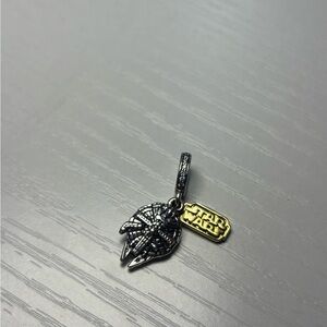 Star Wars Silver Millennium Falcon Charm with Gold Tag
